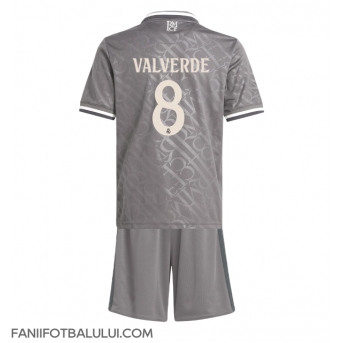 Real Madrid Federico Valverde #8 Echipament de Fotbal Replică 2024-25 Copii Treilea (+ Șorturi)